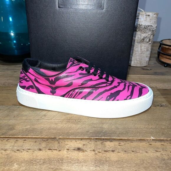 Saint Laurent Venice Zebra Print Sneakers - Picture 10 of 13